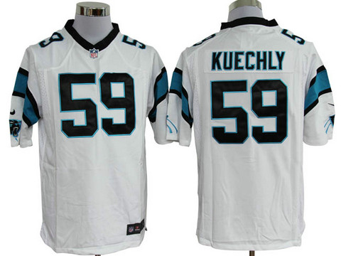 South Carolina Panthers 59 Kuechly White Game Nike NFL Jerseys